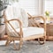 Baxton Studio Aliane Modern Bohemian Natural Brown Antique Rattan Armchair 219-12700-ZORO - alternate 1